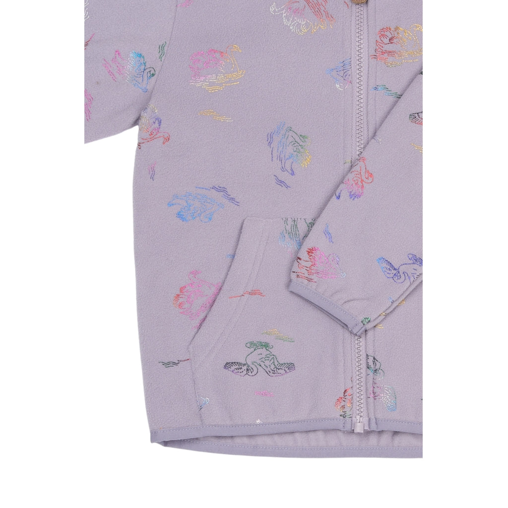 Mikk-Line Fleece Sæt (Mønstret) Set Swan Foil AOP