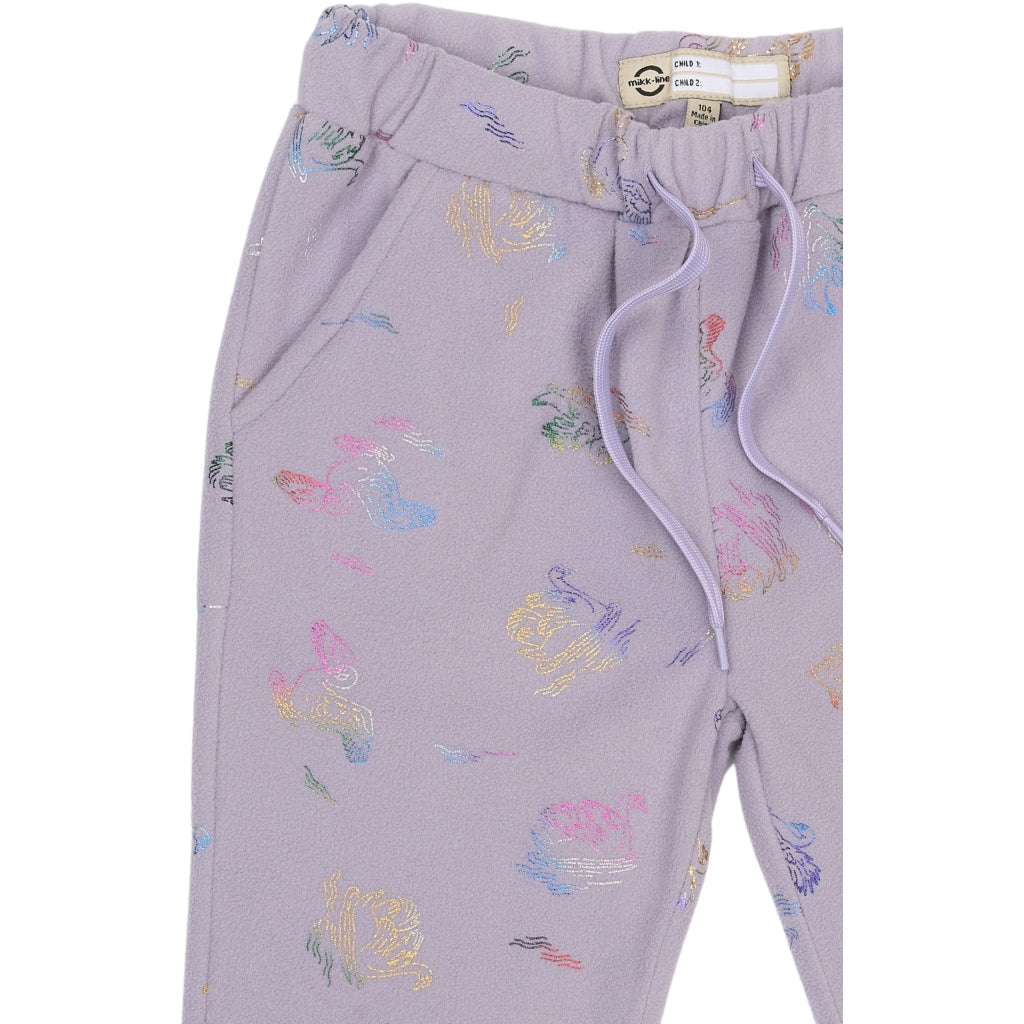 Mikk-Line Fleece Sæt (Mønstret) Set Swan Foil AOP