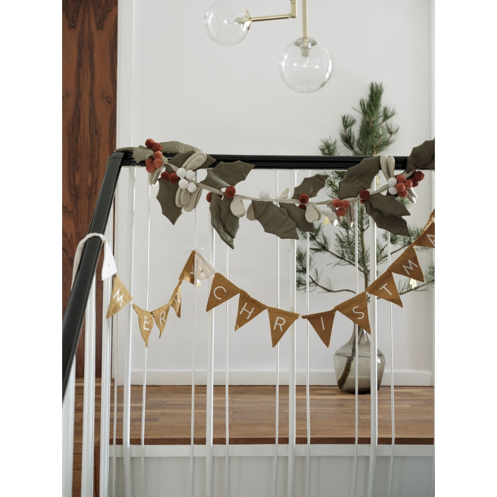 Fabelab Garland - Christmas - Natural, Ochre 12cm Decoration