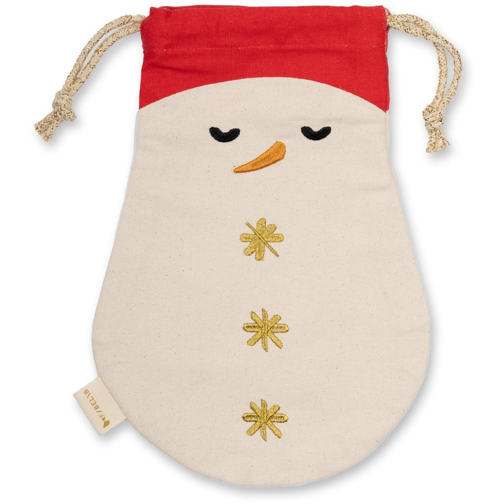 Fabelab Gift Bag - Snowman Decoration Natural (unbleached cotton)