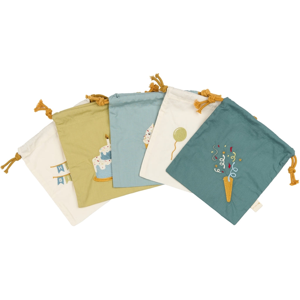 Fabelab Gift Bags 5-pack - Blue Mix Birthday Slate