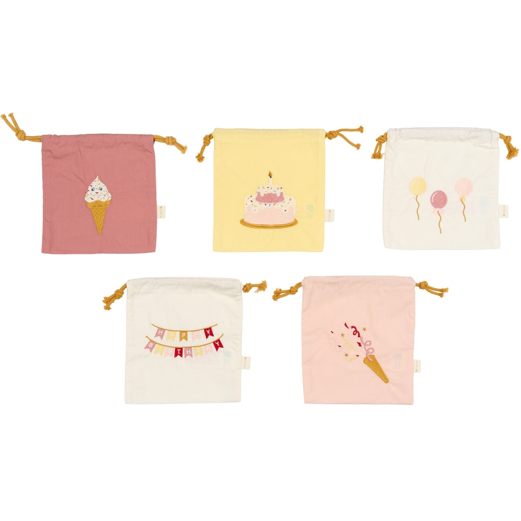 Fabelab Gift Bags 5-pack - Rose Mix Birthday Ash Rose