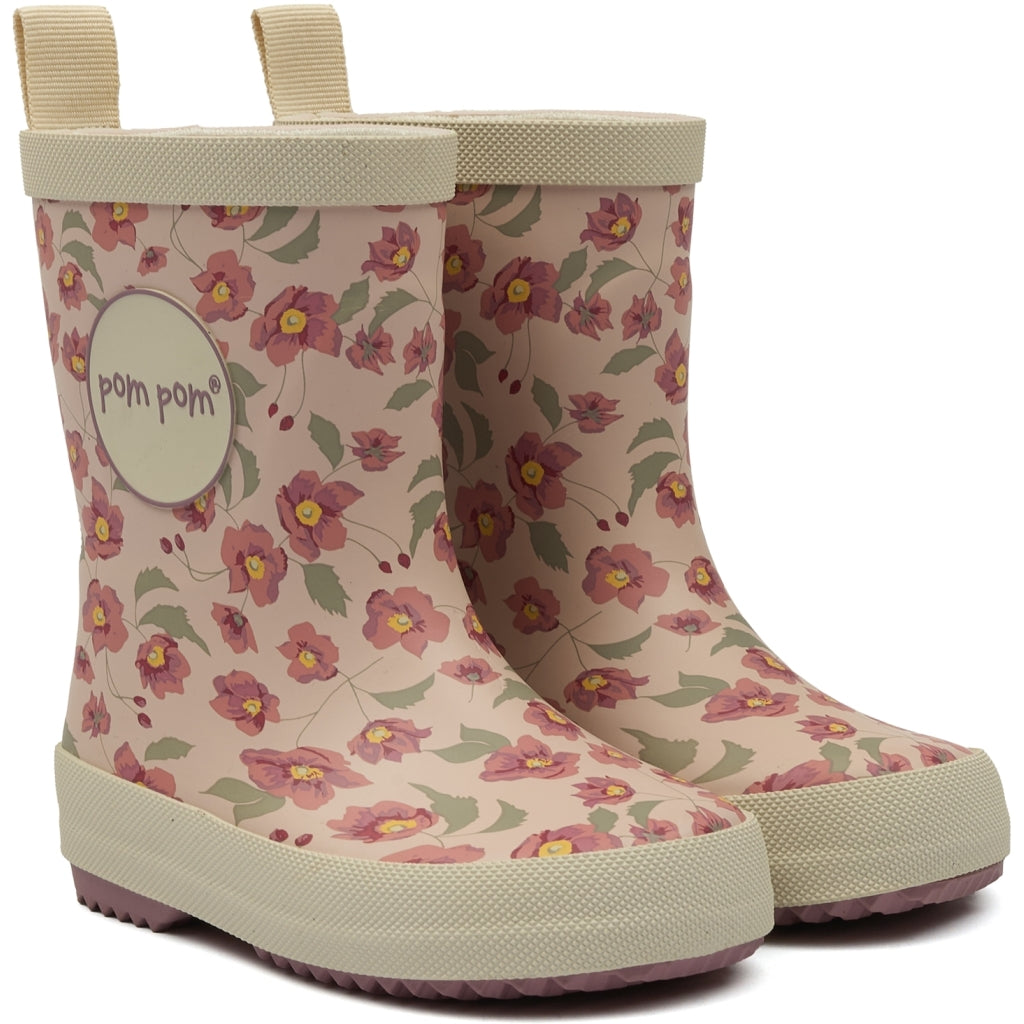 POM POM GumBoots™ AOP Rubber Boots Autumn Anemone
