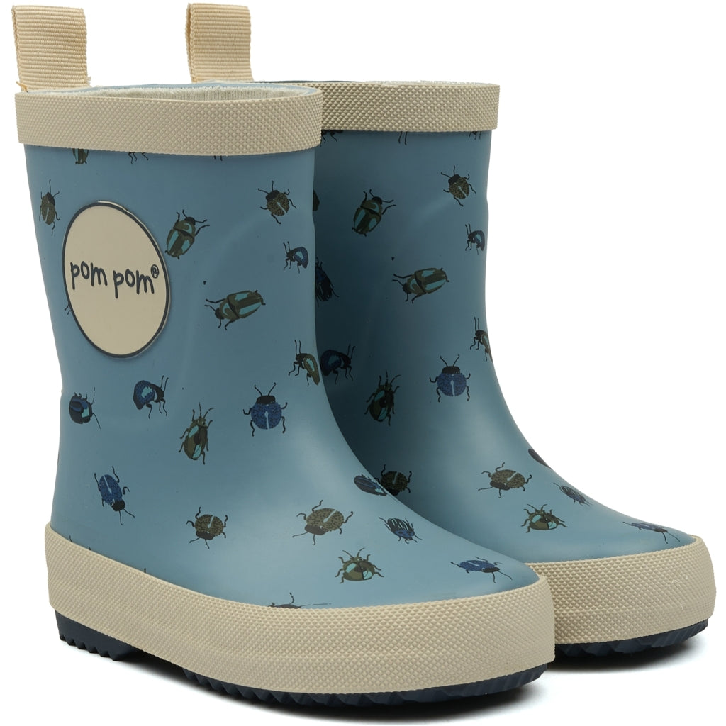 POM POM GumBoots™ AOP Rubber Boots Beetle