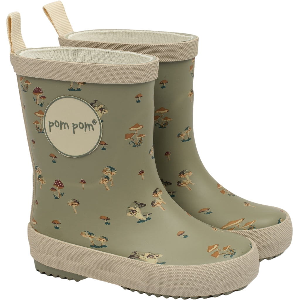 POM POM GumBoots™ AOP Rubber Boots Fungi (Light)