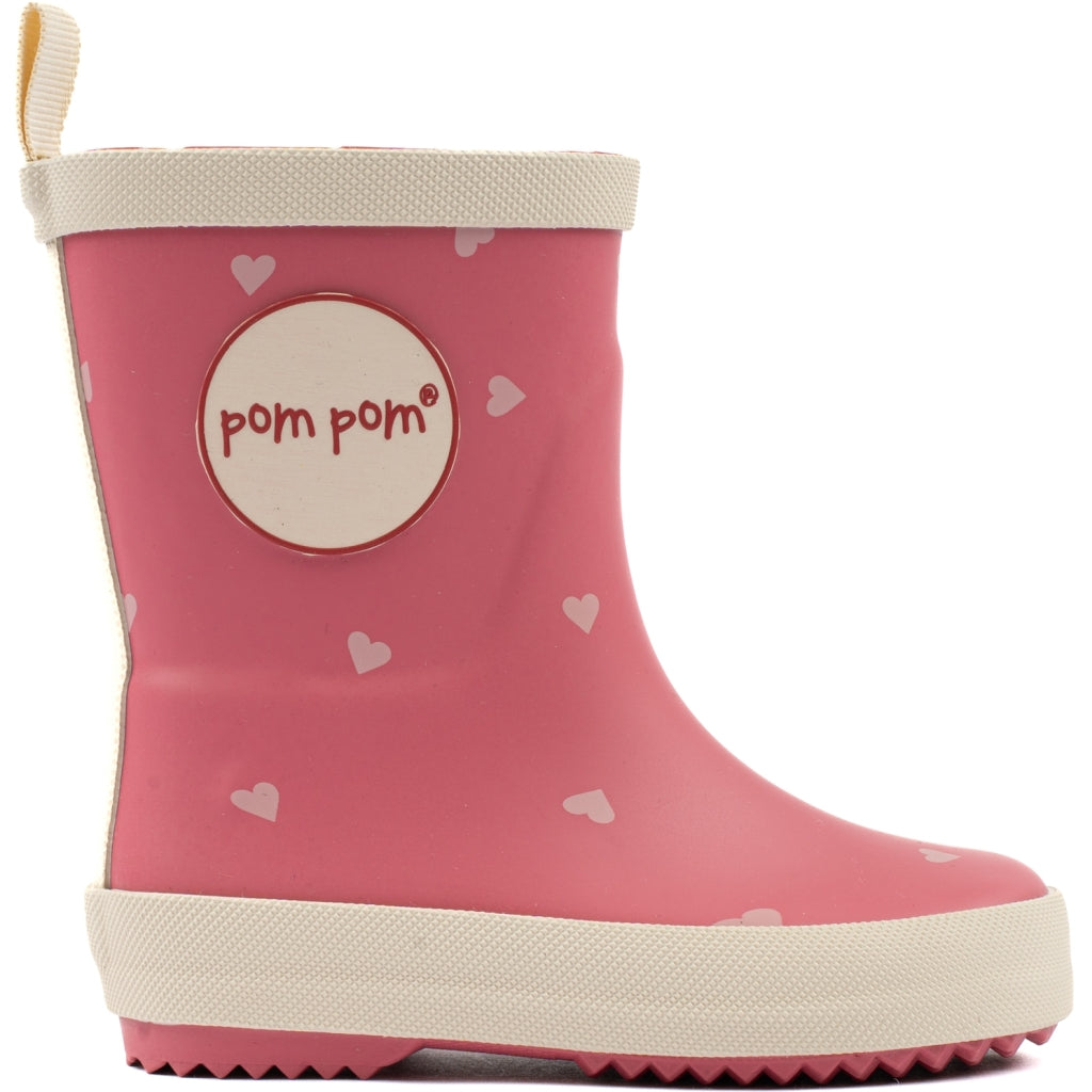 POM POM GumBoots AOP Rubber Boots Heart AOP