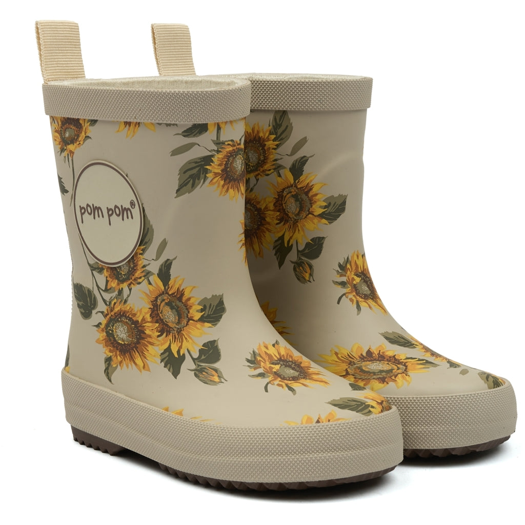 POM POM GumBoots™ AOP Rubber Boots Sunflower