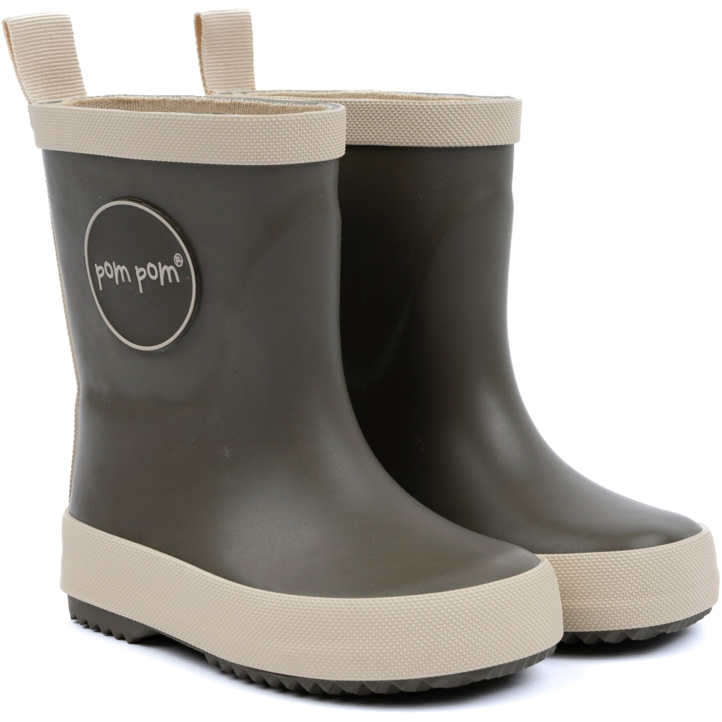 POM POM Gumboots Solid Rubber Boots Hunter Green