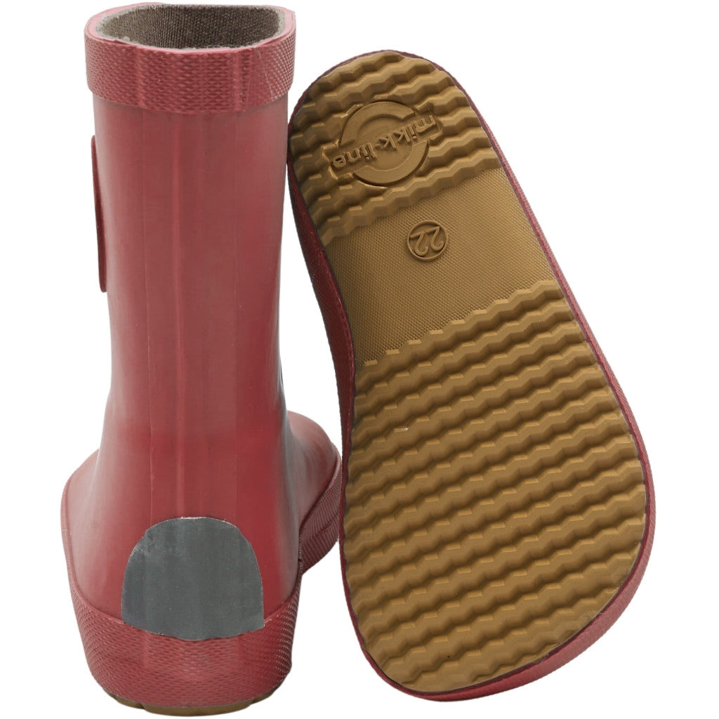 Mikk-Line Gummistøvler Ensfarvet Barefoot Cranberry