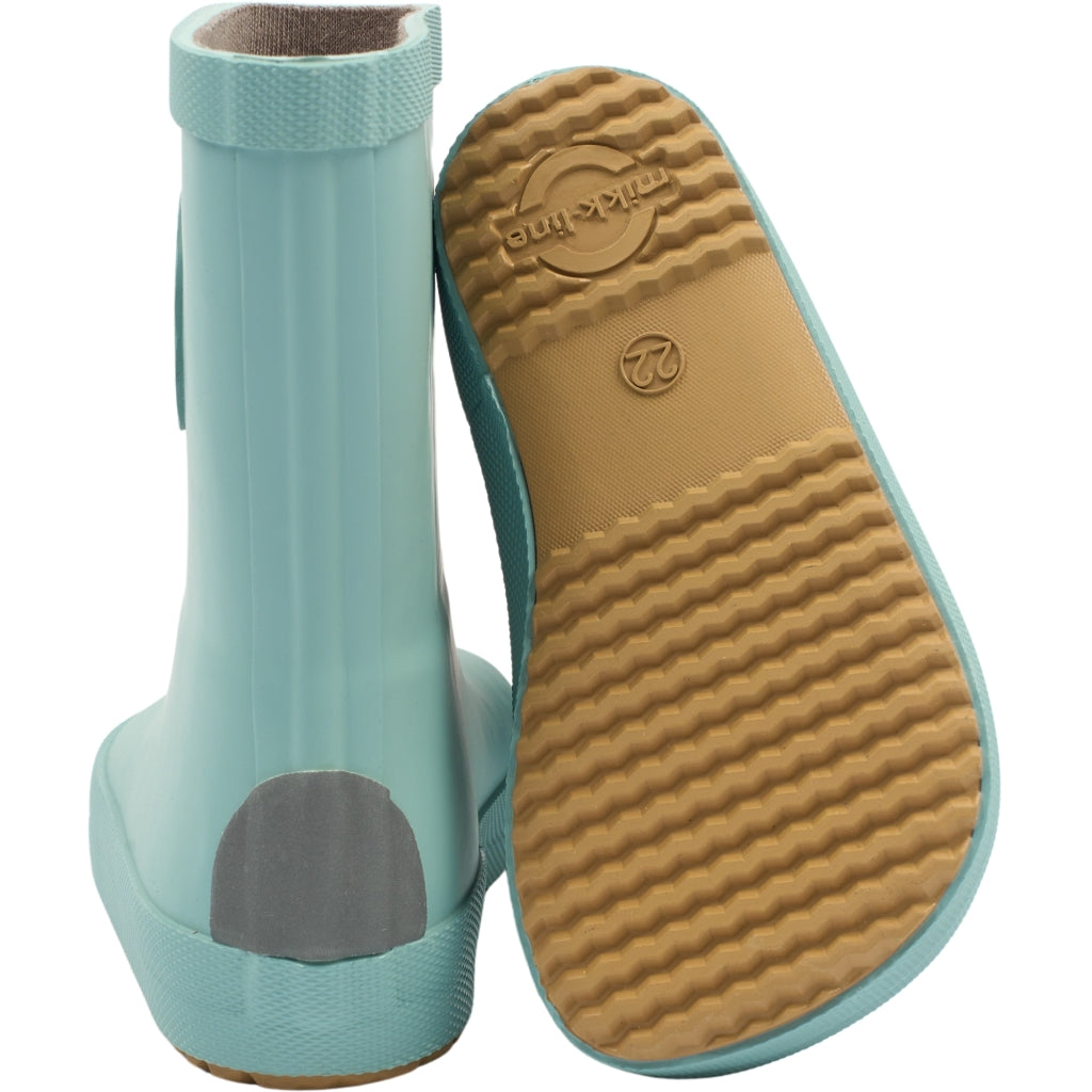 Mikk-Line Gummistøvler Ensfarvet Barefoot Stone Blue