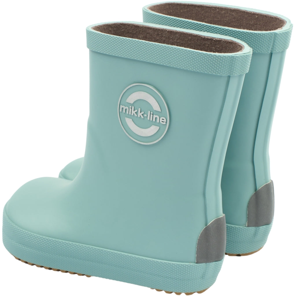 Mikk-Line Gummistøvler Ensfarvet Barefoot Stone Blue