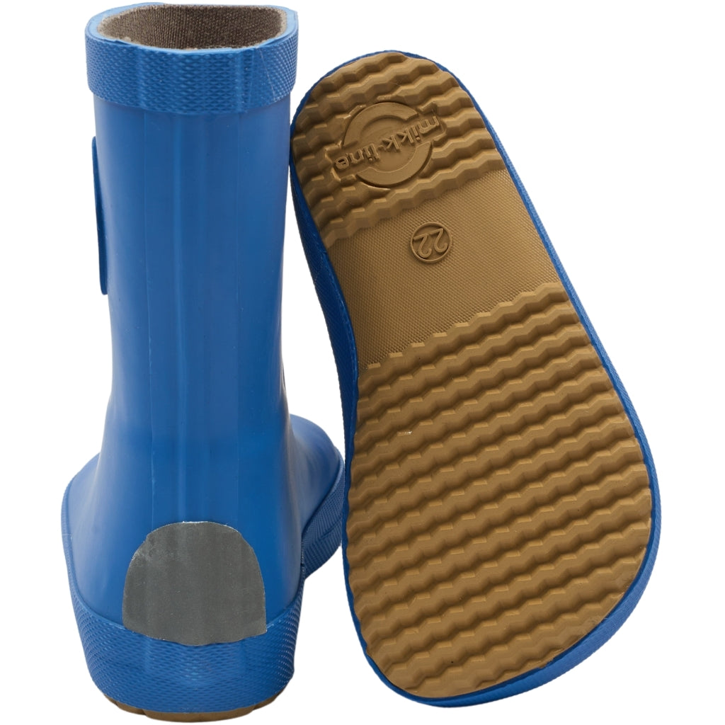 Mikk-Line Gummistøvler Ensfarvet Barefoot Strong Blue