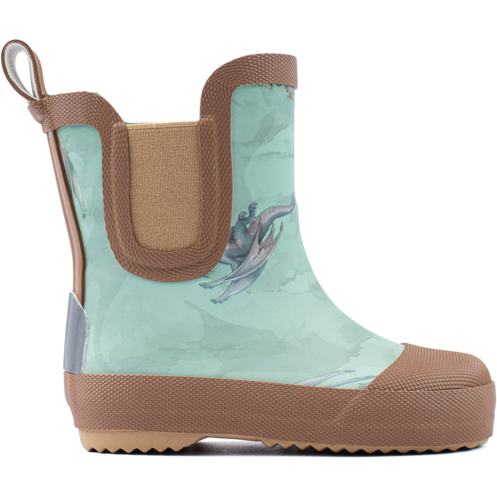 Mikk-Line Gummistøvler Korte (Mønstret) Rubber Boots Green bay