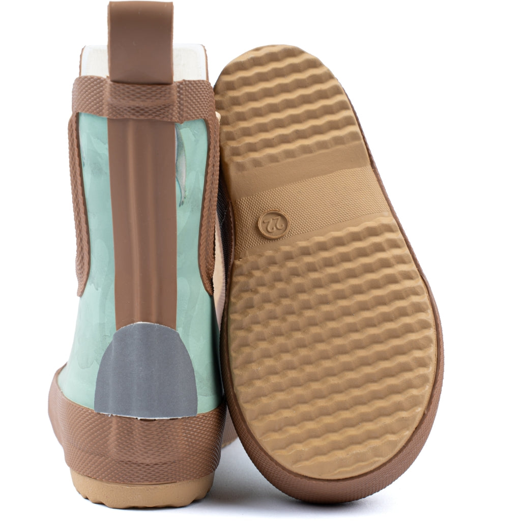 Mikk-Line Gummistøvler Korte (Mønstret) Rubber Boots Green bay