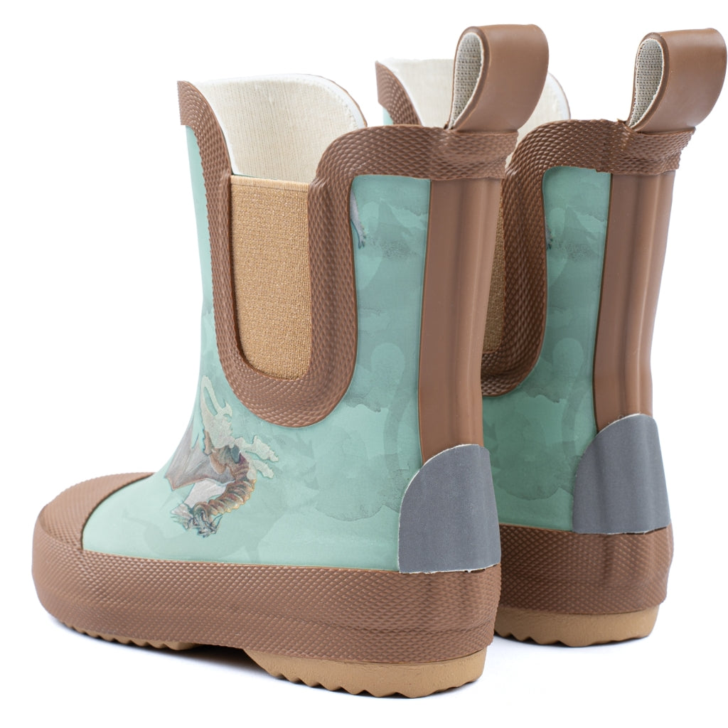 Mikk-Line Gummistøvler Korte (Mønstret) Rubber Boots Green bay