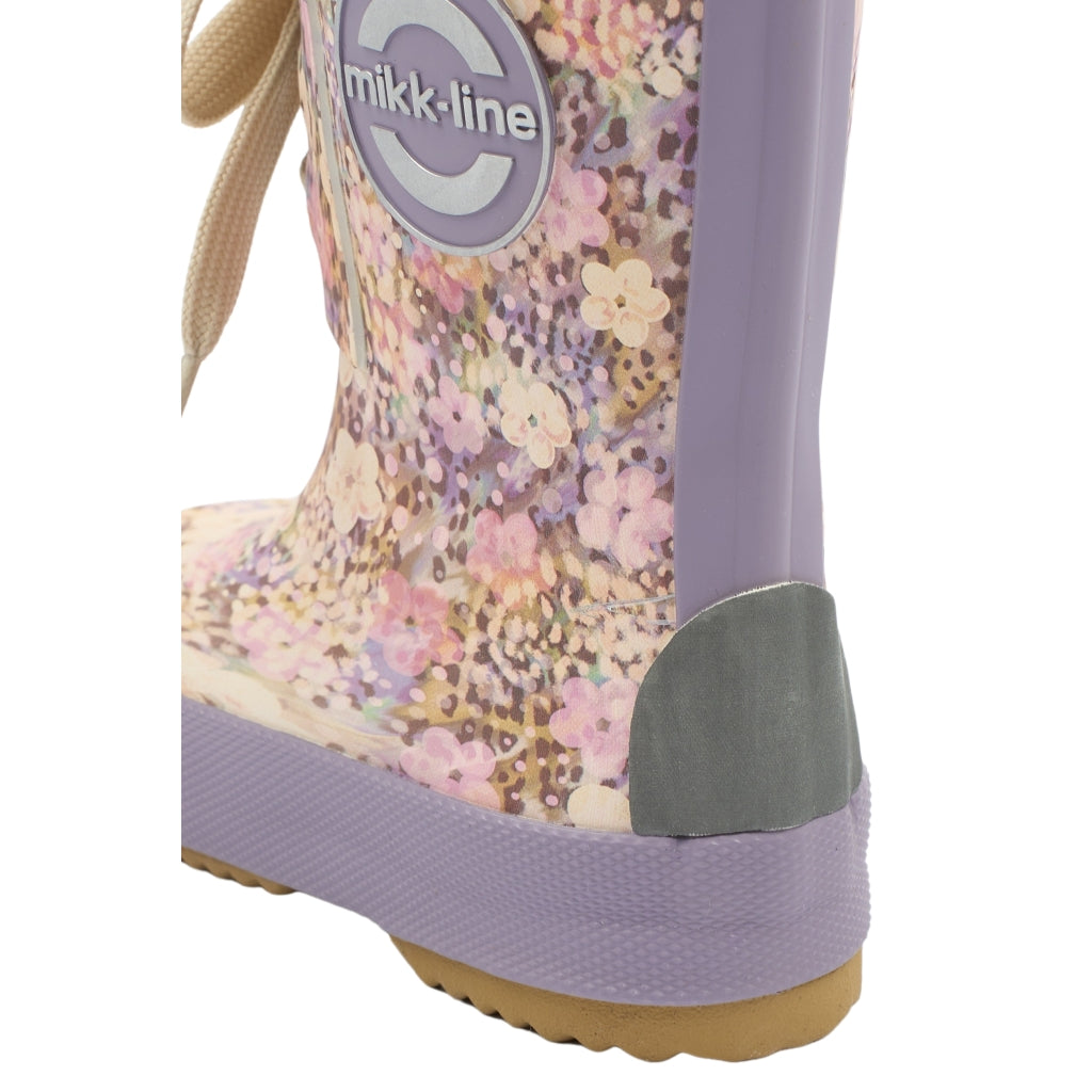 Mikk-Line Gummistøvler m./ Snørrer (Mønstret) Rubber Boots Dusk