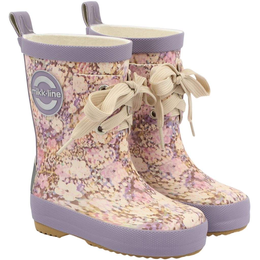 Mikk-Line Gummistøvler m./ Snørrer (Mønstret) Rubber Boots Dusk