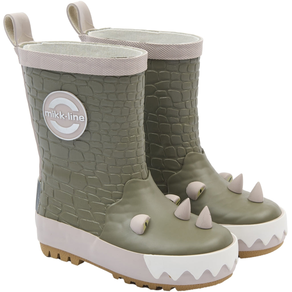 Mikk-Line Gummistøvler m/ 3D Dragon Rubber Boots Dusty Olive