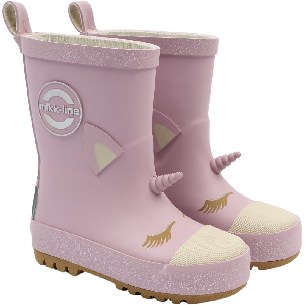 Mikk-Line Gummistøvler m/ 3D Unicorn Rubber Boots Mauve Shadows