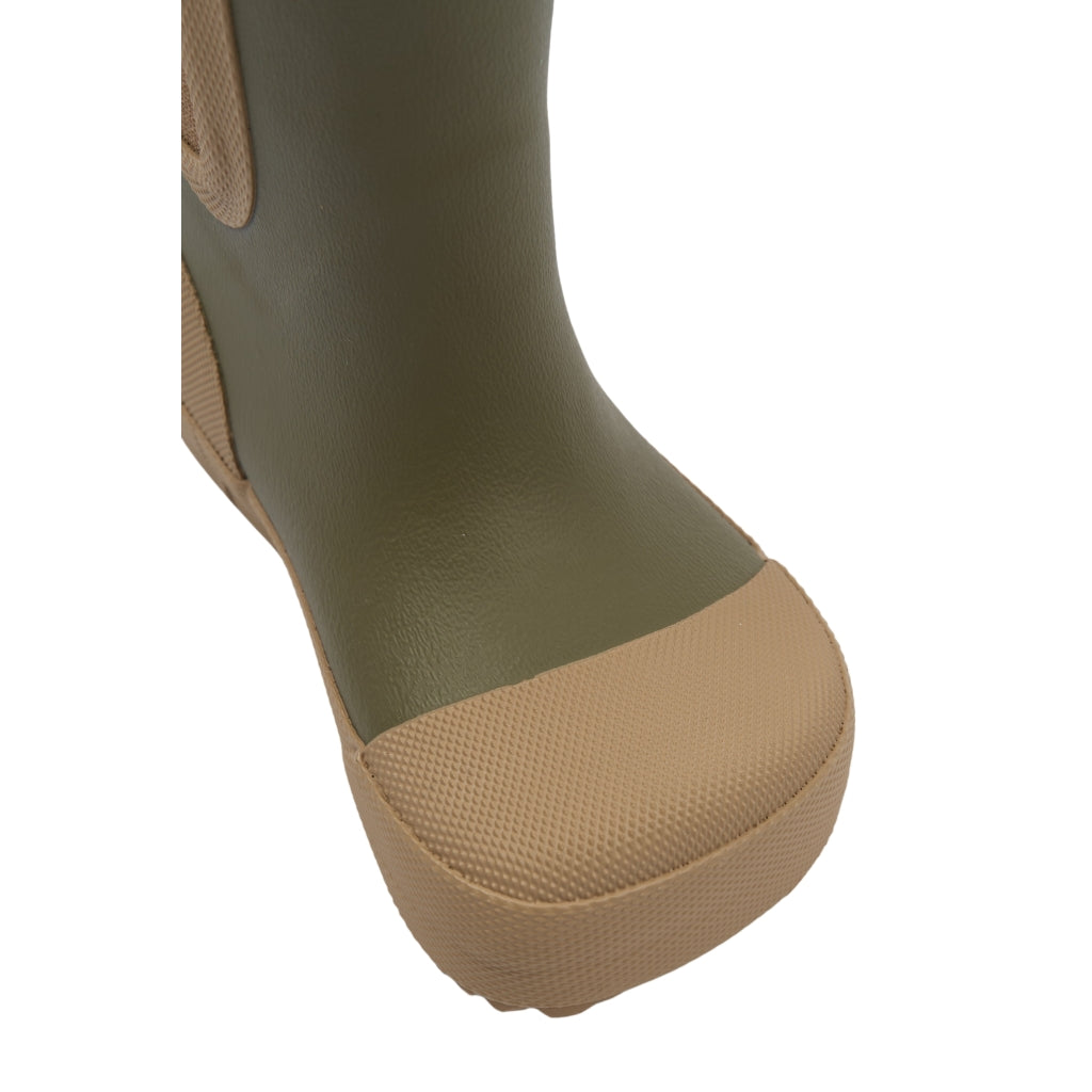 Mikk-Line Gummistøvler m/ Regnbue print Barefoot Dusty Olive