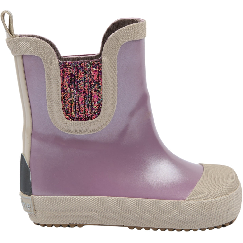 Mikk-Line Gummistøvler m/ Regnbue print Barefoot Mauve Shadows