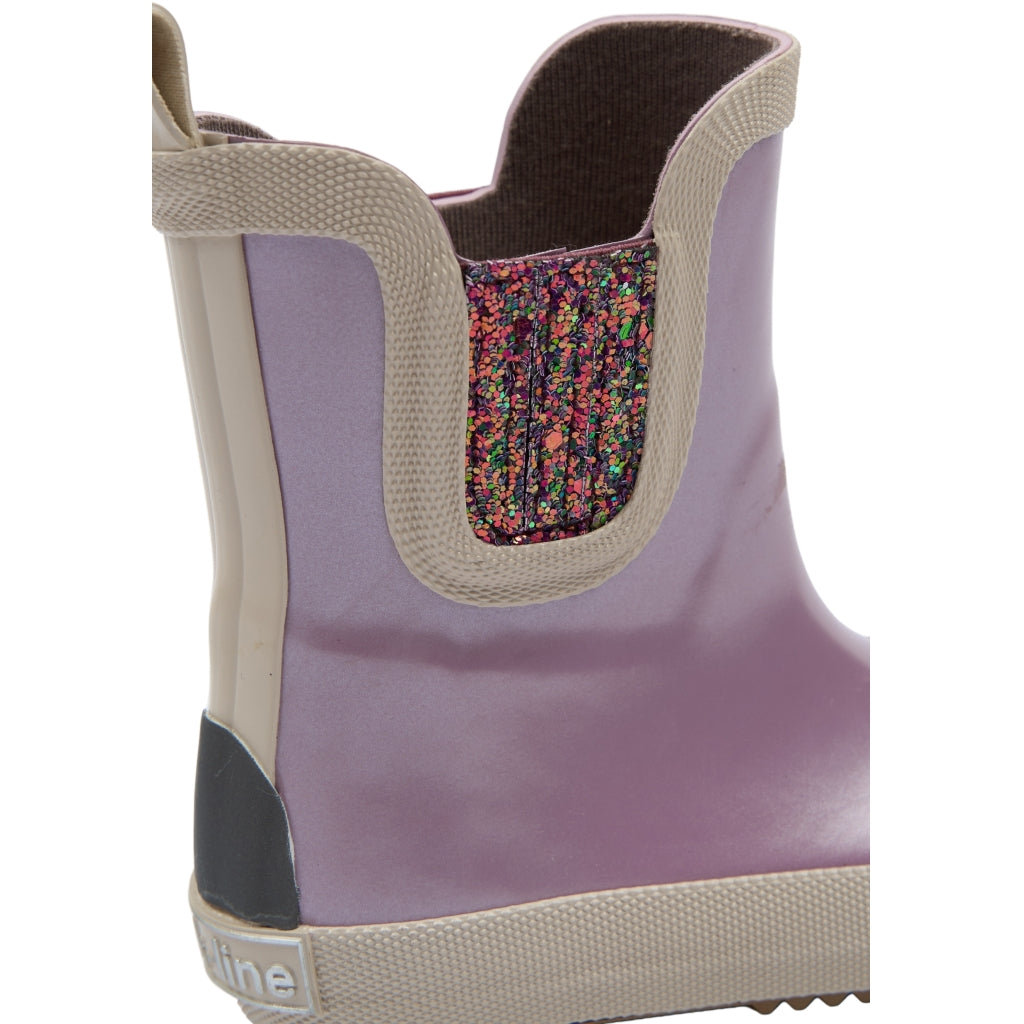 Mikk-Line Gummistøvler m/ Regnbue print Barefoot Mauve Shadows