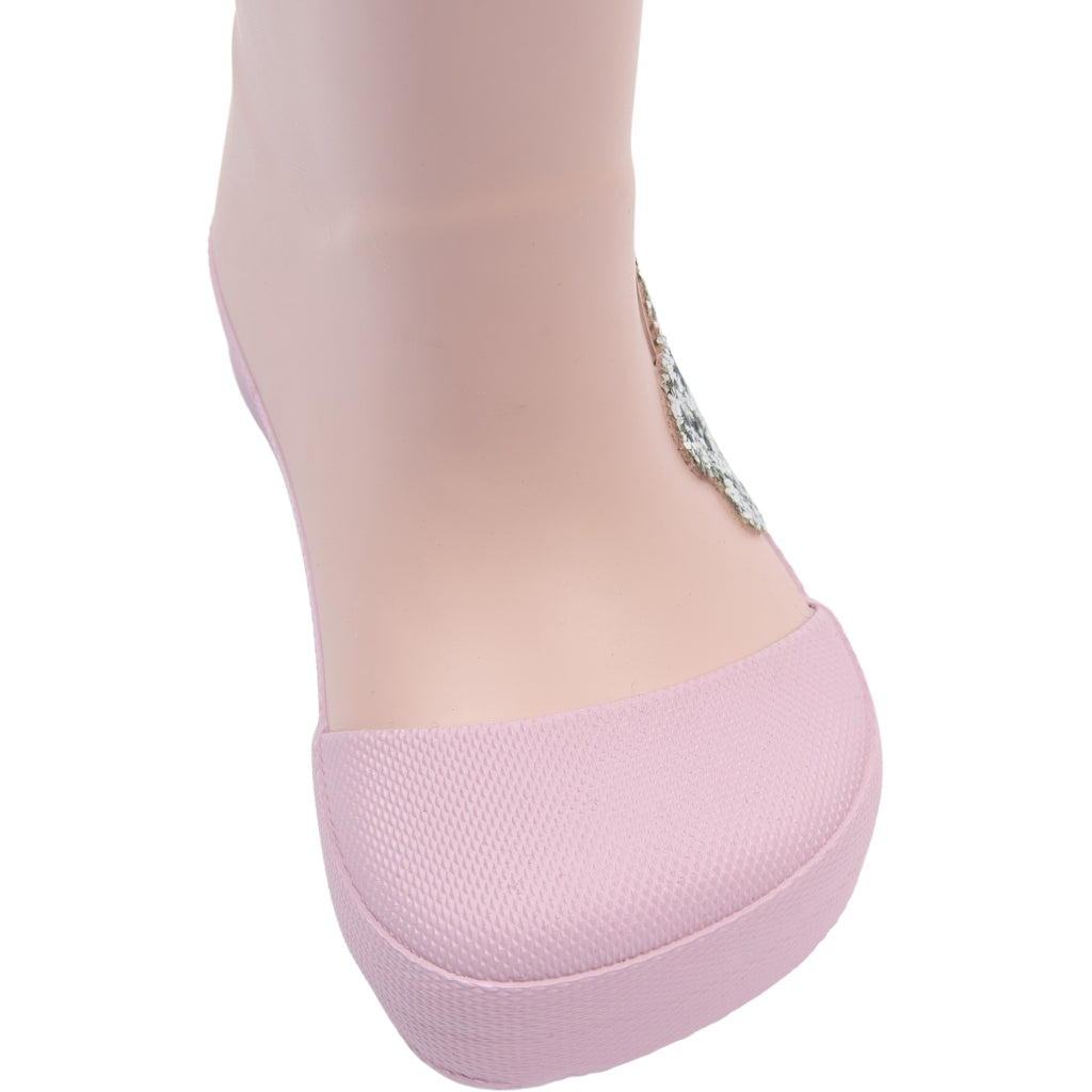 Mikk-Line Gummistøvler m/ Regnbue print Barefoot Adobe Rose
