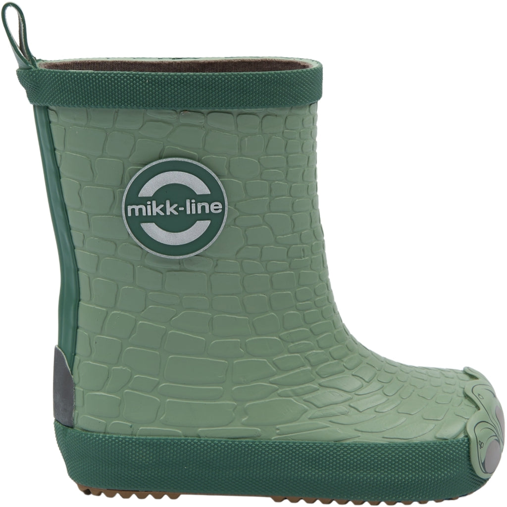 Mikk-Line Gummistøvler m/ Regnbue print Barefoot Green Milieu