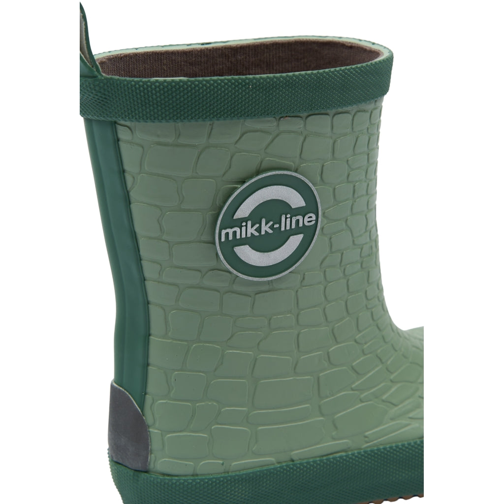 Mikk-Line Gummistøvler m/ Regnbue print Barefoot Green Milieu