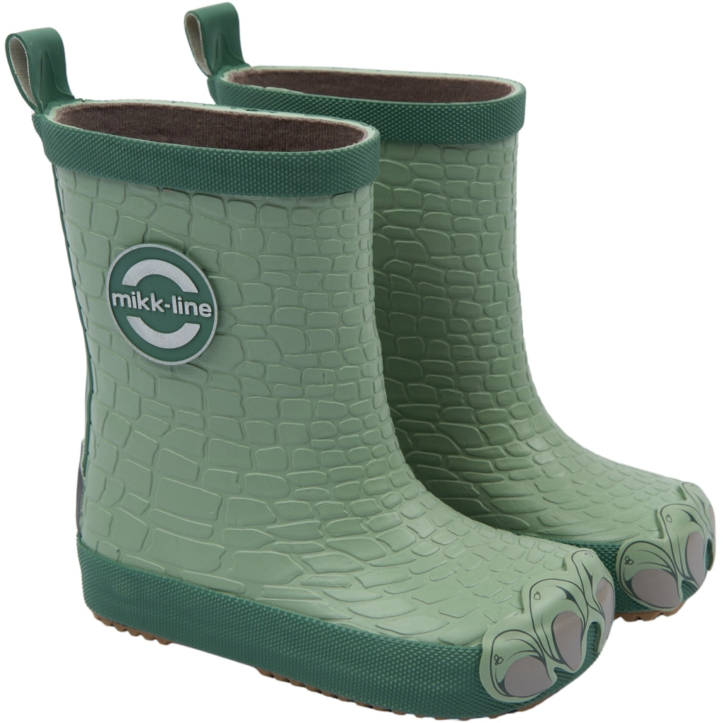 Mikk-Line Gummistøvler m/ Regnbue print Barefoot Green Milieu