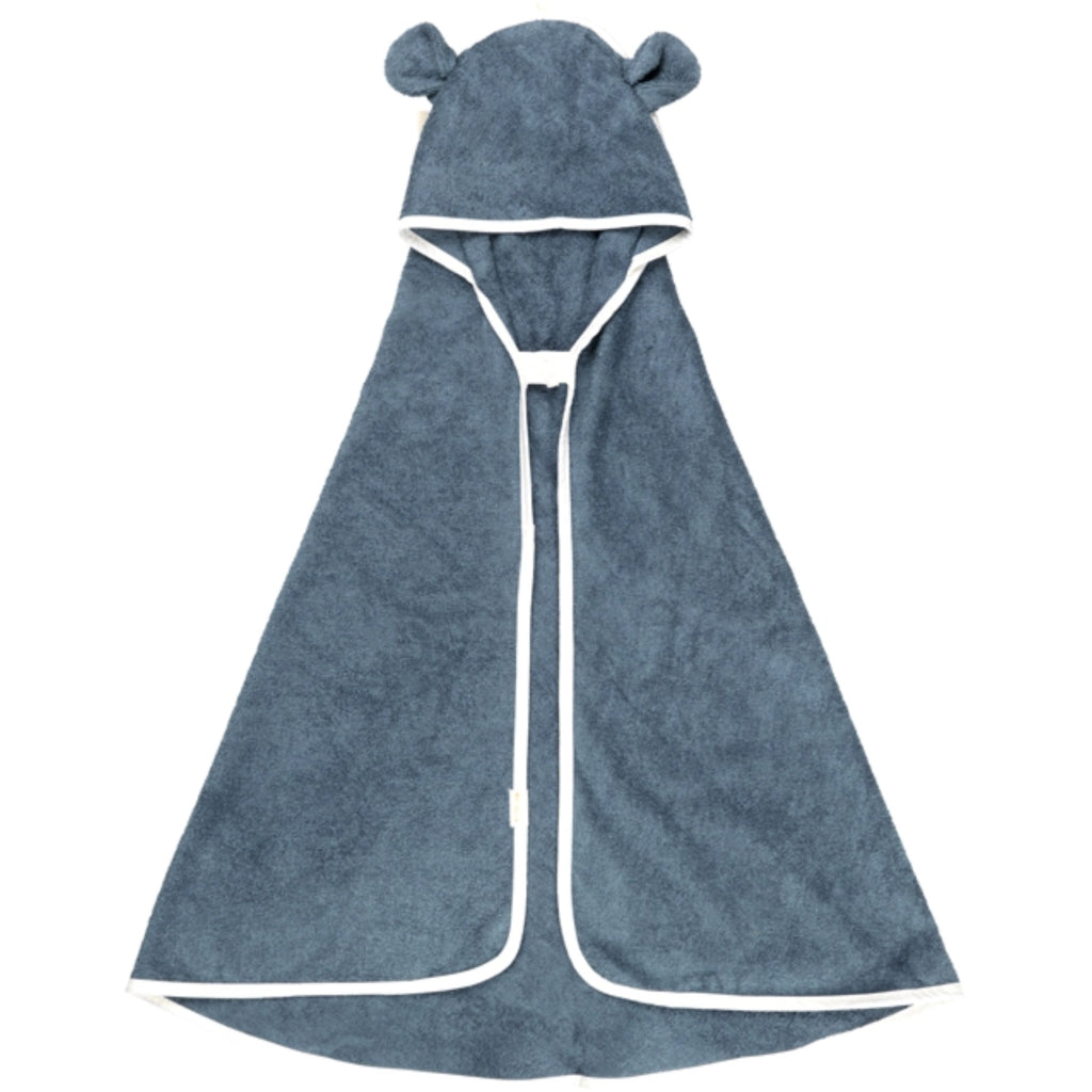 Fabelab Hooded Baby Towel - Bear - Blue Spruce Badekåber Blue Spruce