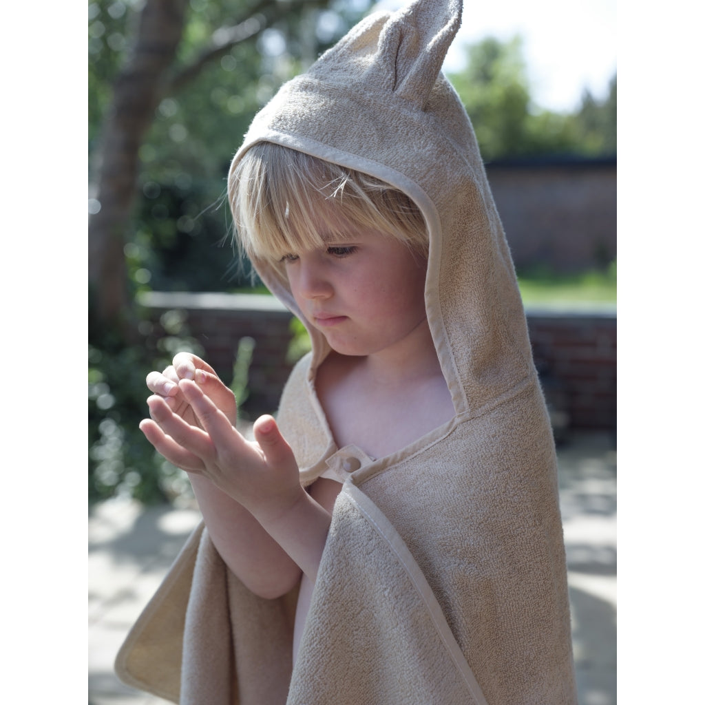 Fabelab Hooded Junior Towel - Bunny - Wheat Badekåber Wheat