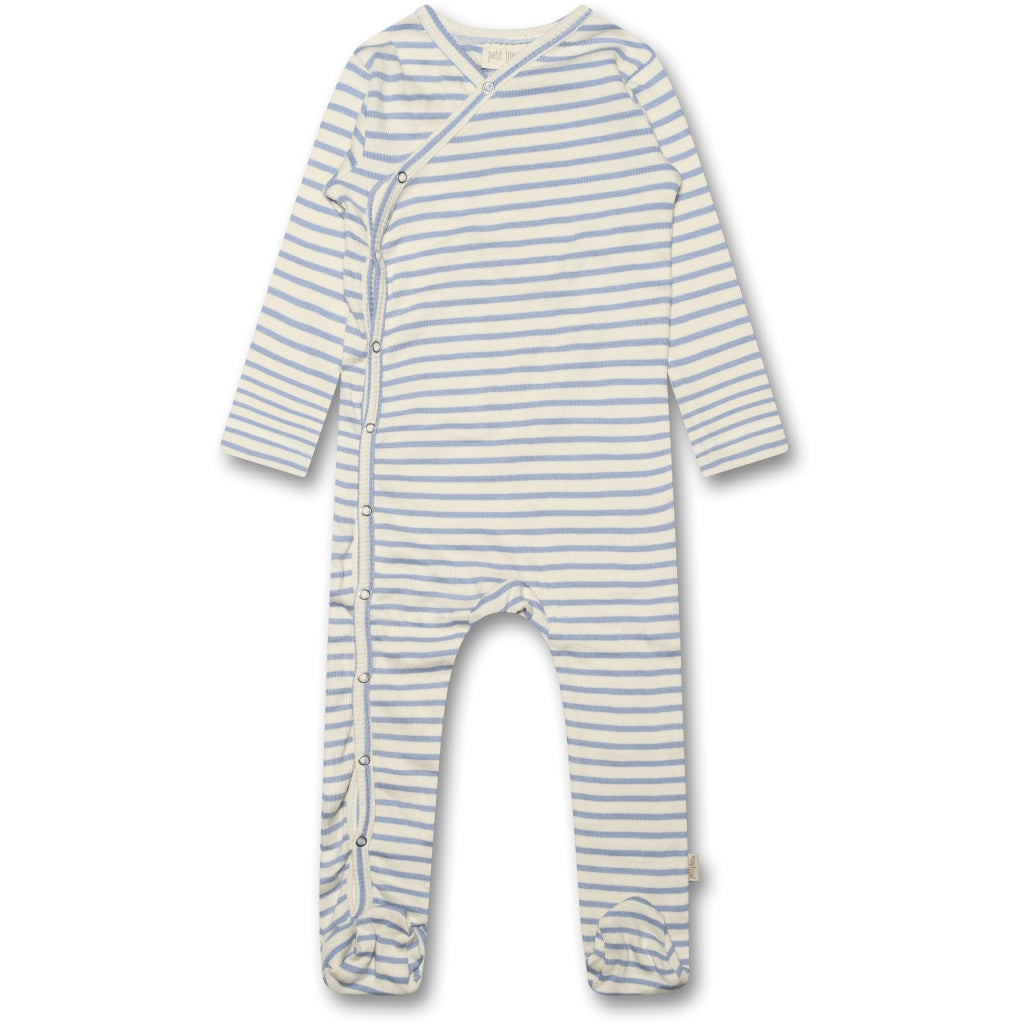 PETIT PIAO Jumpsuit L/S Fold Modal Striped Heldragter Spring Blue
