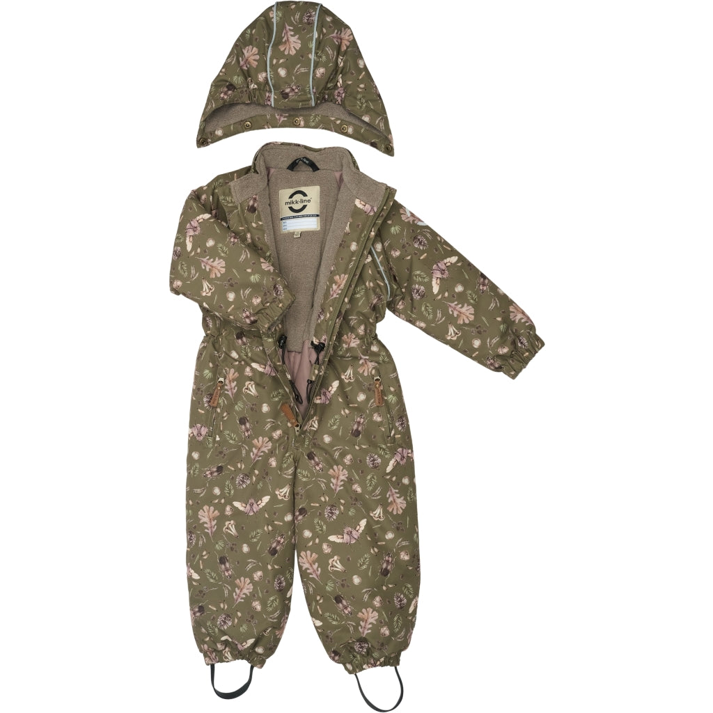 Mikk-Line Junior Flyverdragt Polyester & Skov Print Flyverdragter Burnt Olive