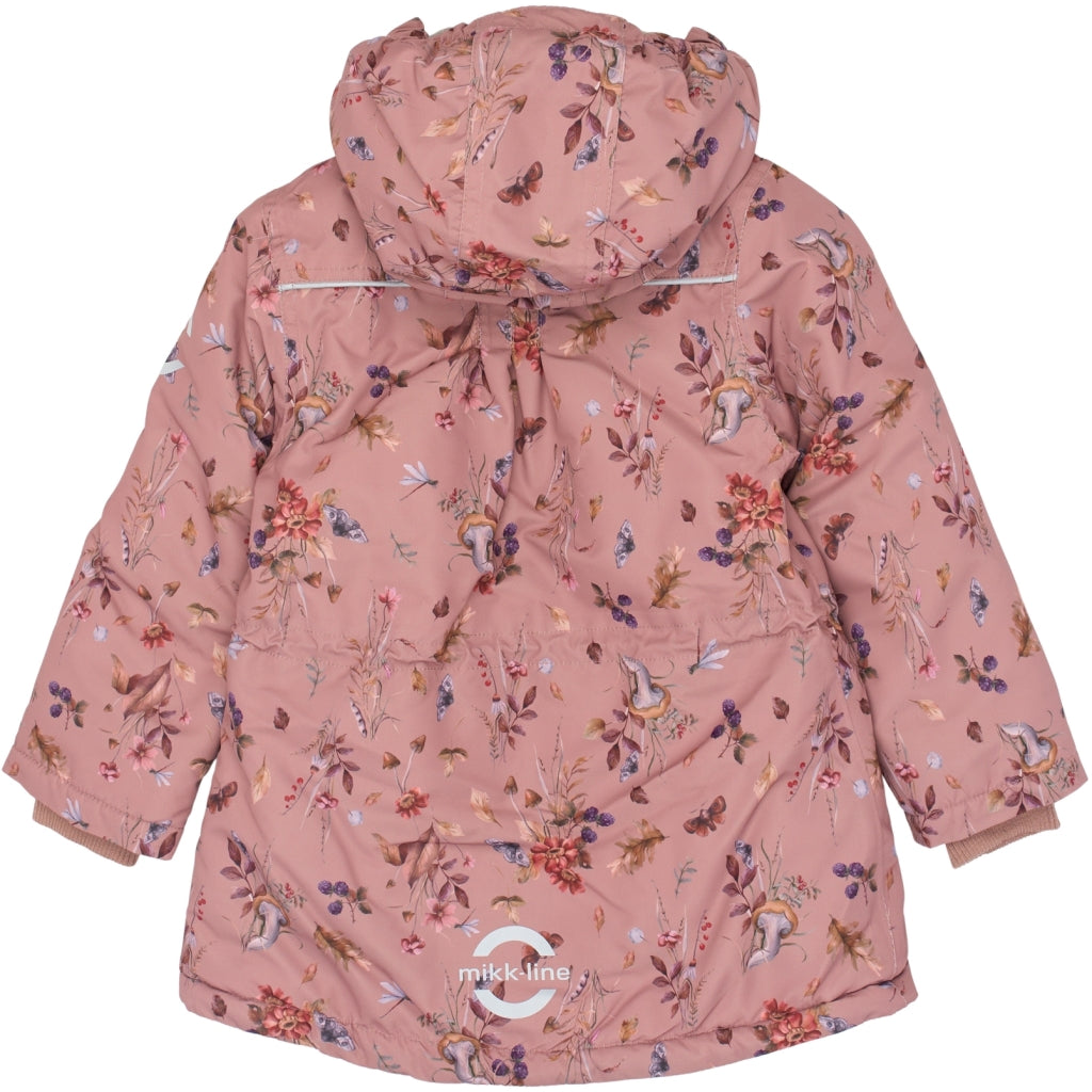 Mikk-Line Junior Vinterjakke Polyester & Blomster Print Jakker Burlwood