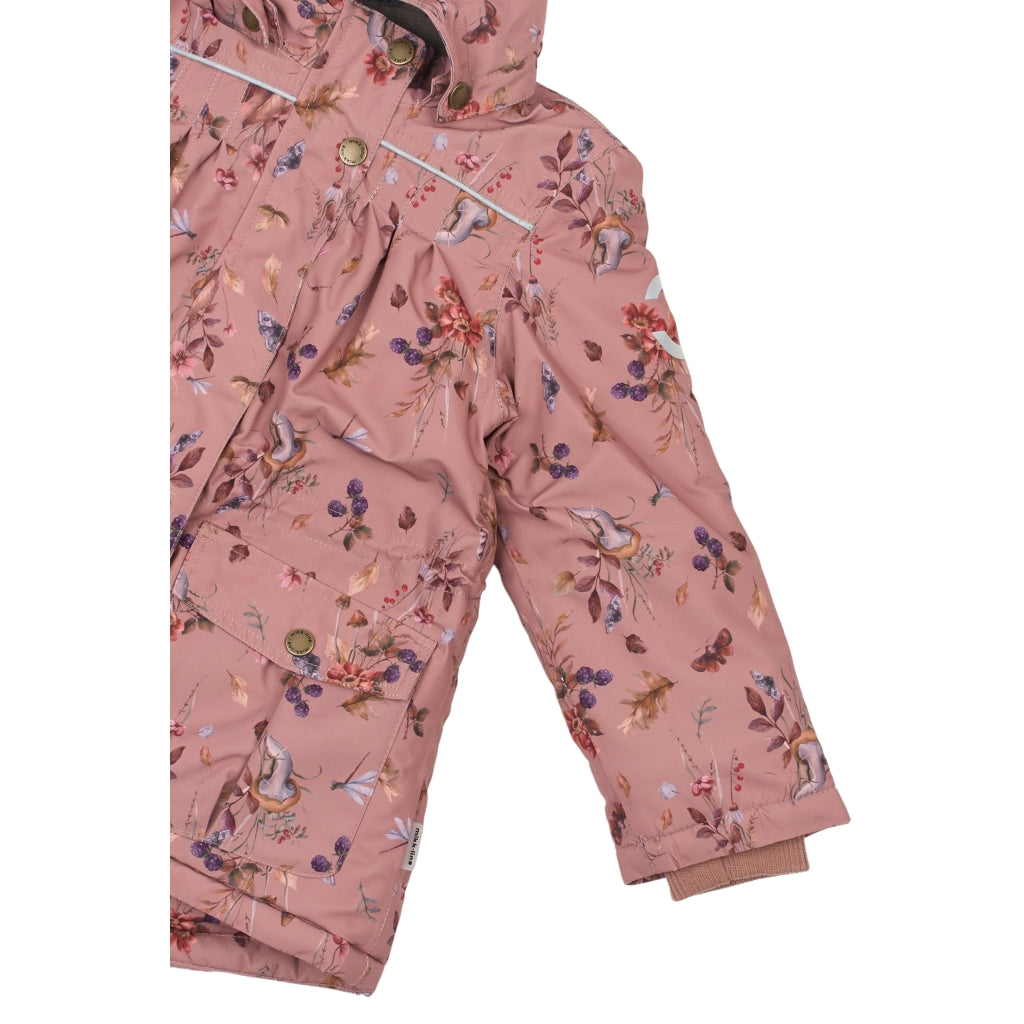 Mikk-Line Junior Vinterjakke Polyester & Blomster Print Jakker Burlwood