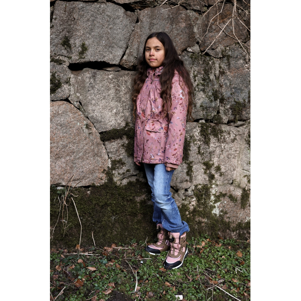 Mikk-Line Junior Vinterjakke Polyester & Blomster Print Jakker Burlwood