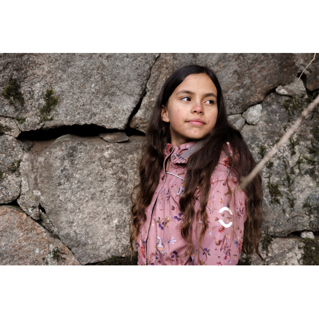 Mikk-Line Junior Vinterjakke Polyester & Blomster Print Jakker Burlwood