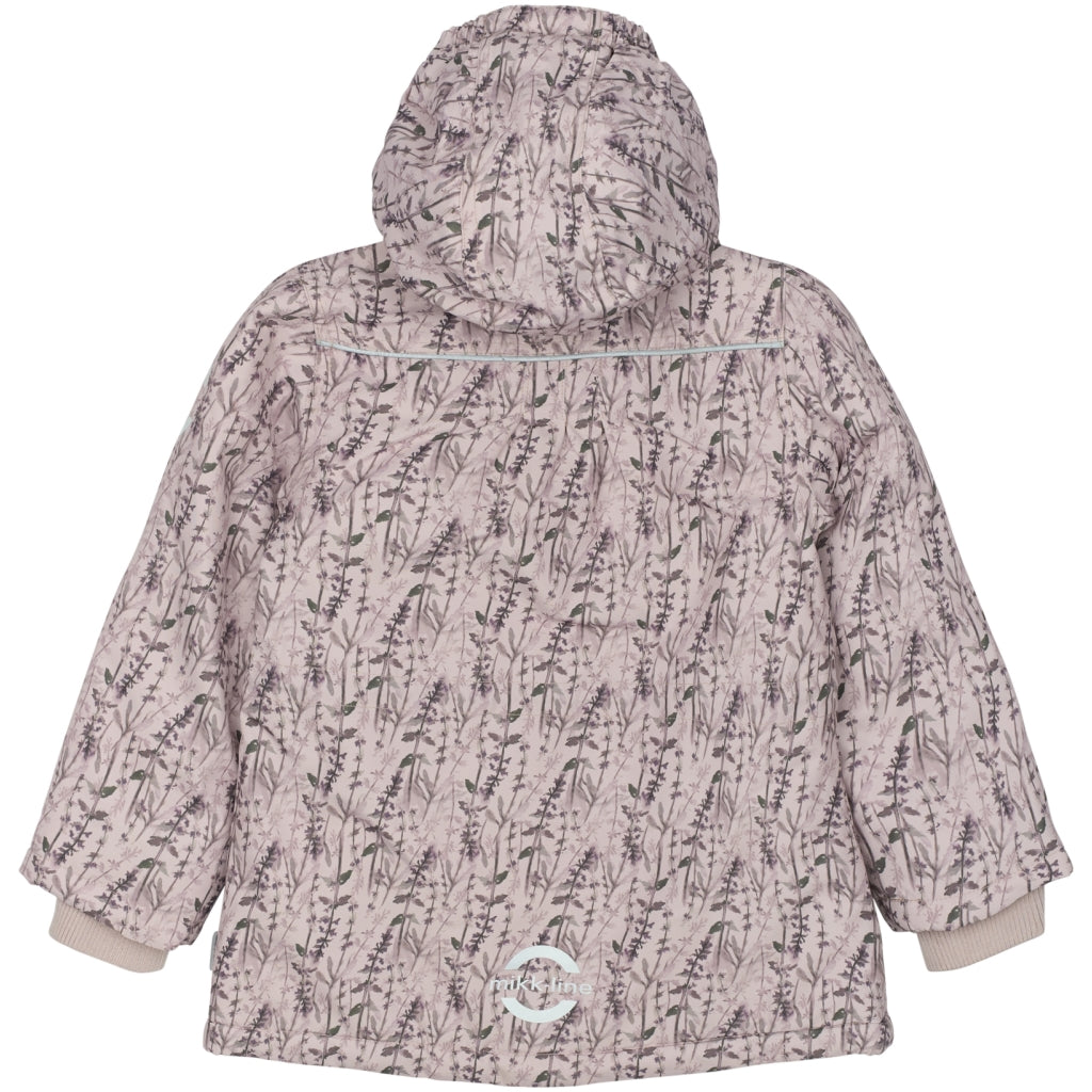 Mikk-Line Junior Vinterjakke Polyester & Blomster Print Jakker Cloud Gray