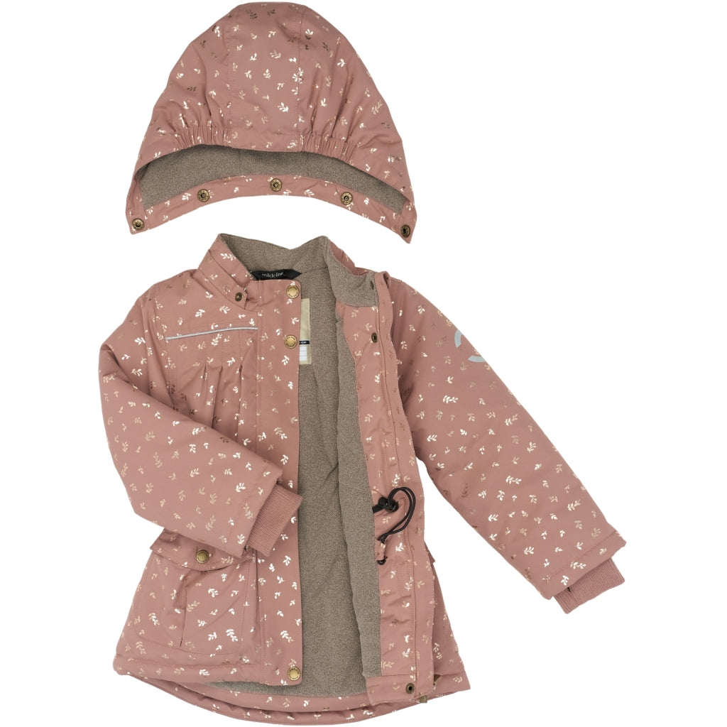 Mikk-Line Junior Vinterjakke Polyester & Glitter Print Jakker Burlwood