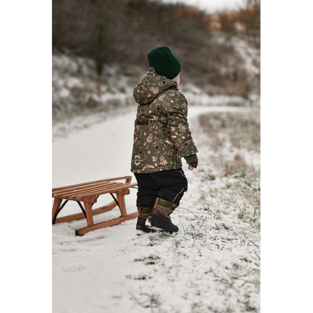 Mikk-Line Junior Vinterjakke Polyester & Skov Print Jakker Burnt Olive