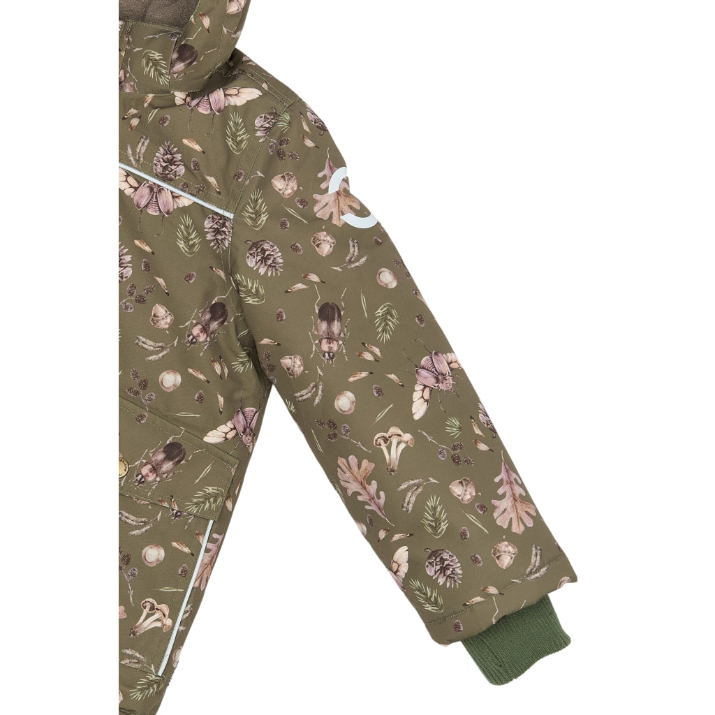 Mikk-Line Junior Vinterjakke Polyester & Skov Print Jakker Burnt Olive
