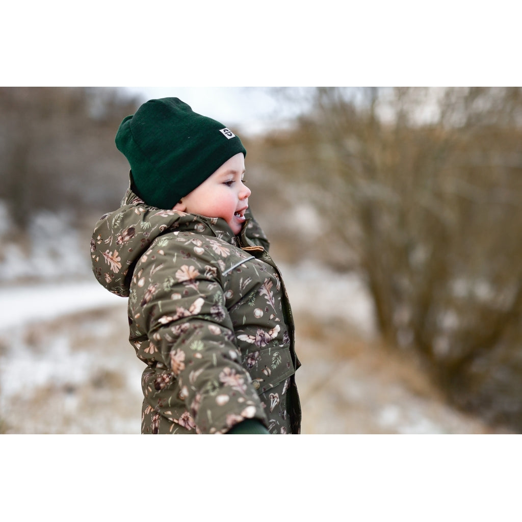 Mikk-Line Junior Vinterjakke Polyester & Skov Print Jakker Burnt Olive
