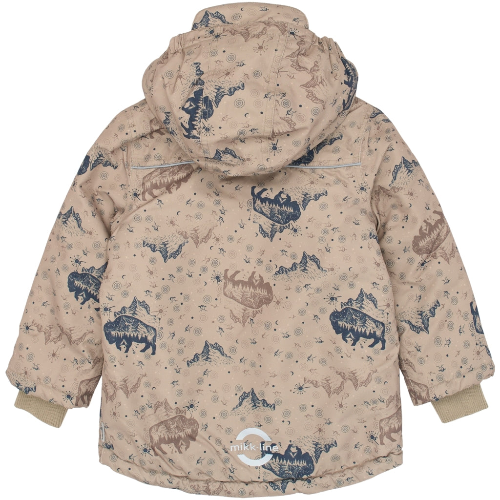 Mikk-Line Junior Vinterjakke Polyester & Skov Print Jakker Coriander