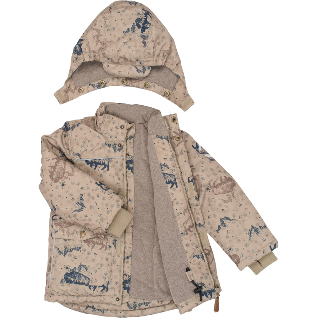 Mikk-Line Junior Vinterjakke Polyester & Skov Print Jakker Coriander