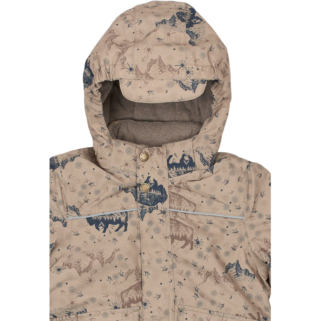Mikk-Line Junior Vinterjakke Polyester & Skov Print Jakker Coriander
