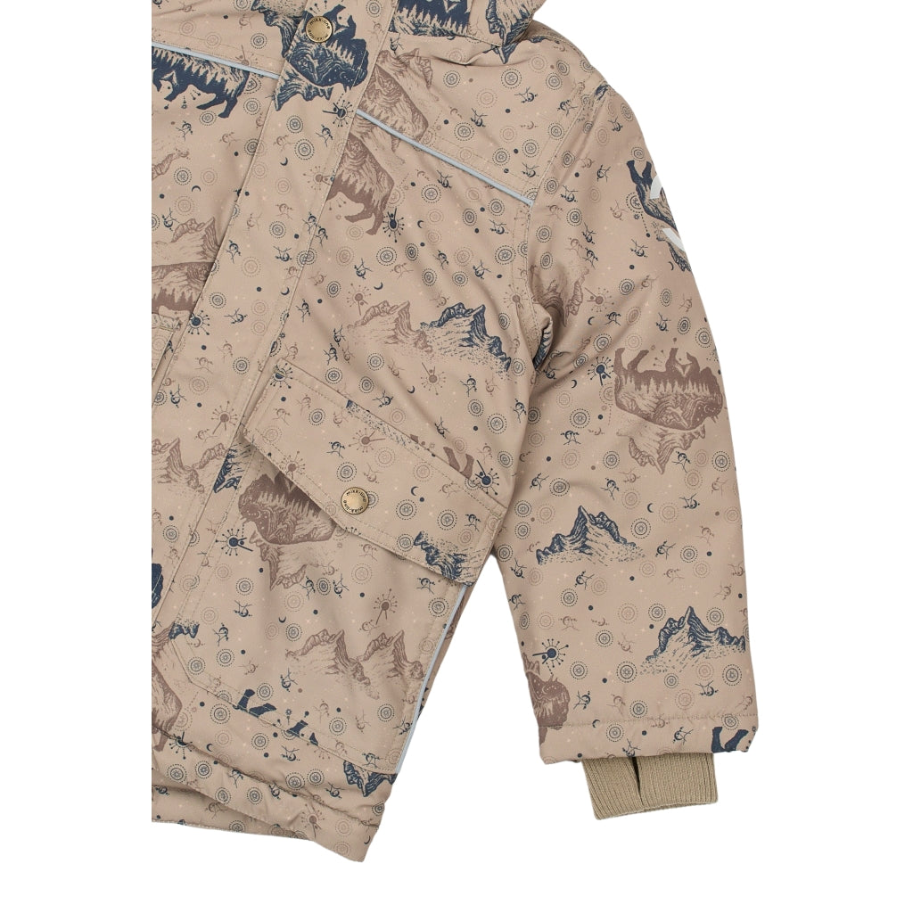 Mikk-Line Junior Vinterjakke Polyester & Skov Print Jakker Coriander