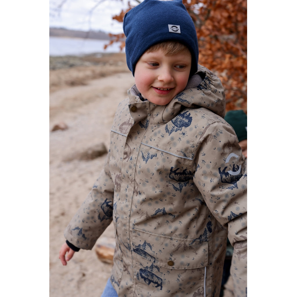 Mikk-Line Junior Vinterjakke Polyester & Skov Print Jakker Coriander