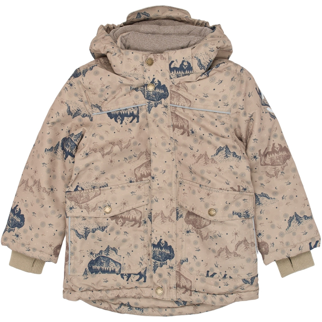 Mikk-Line Junior Vinterjakke Polyester & Skov Print Jakker Coriander