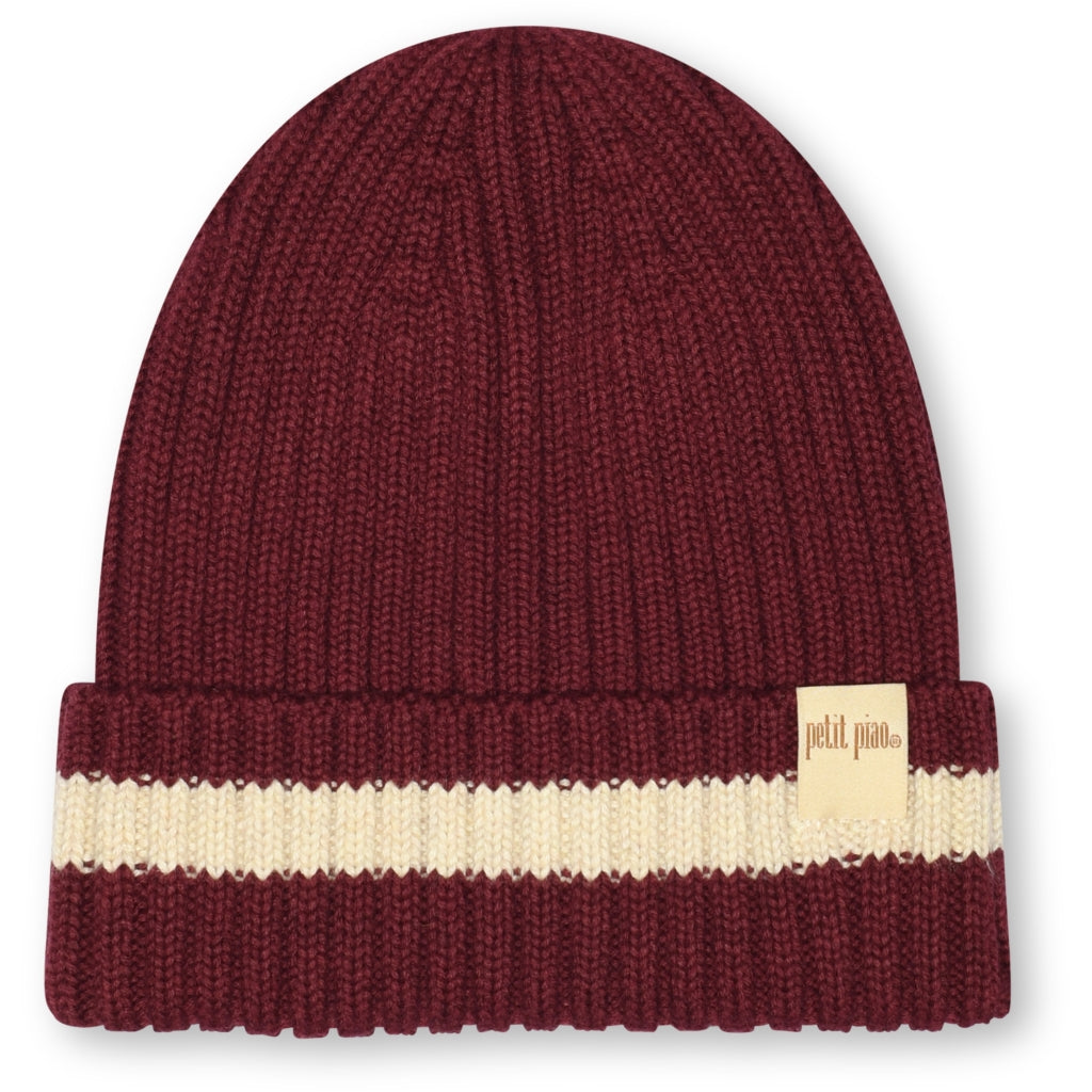 PETIT PIAO Knit Hat Huer Dark Cherry